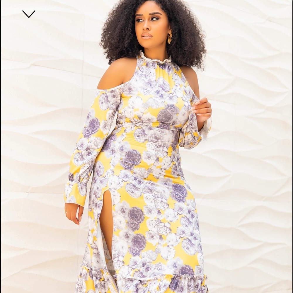 Rebdolls cold shoulder Maxi Dress